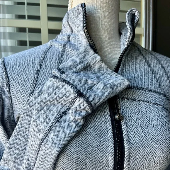 Lululemon Define Jacket - Heathered Herringbone Black White - Picture 6 of 9